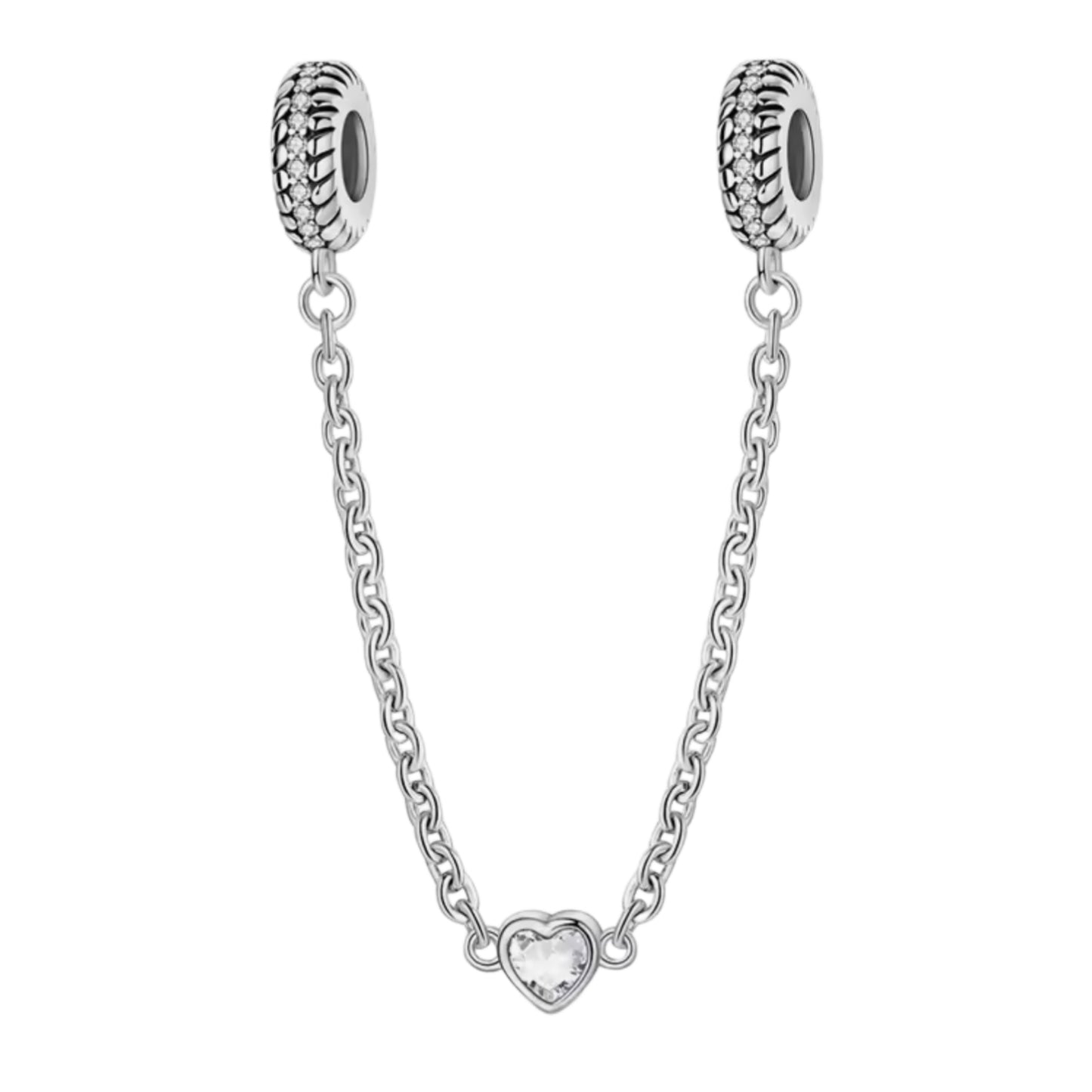 Single Heart Slide on Safety Chain
