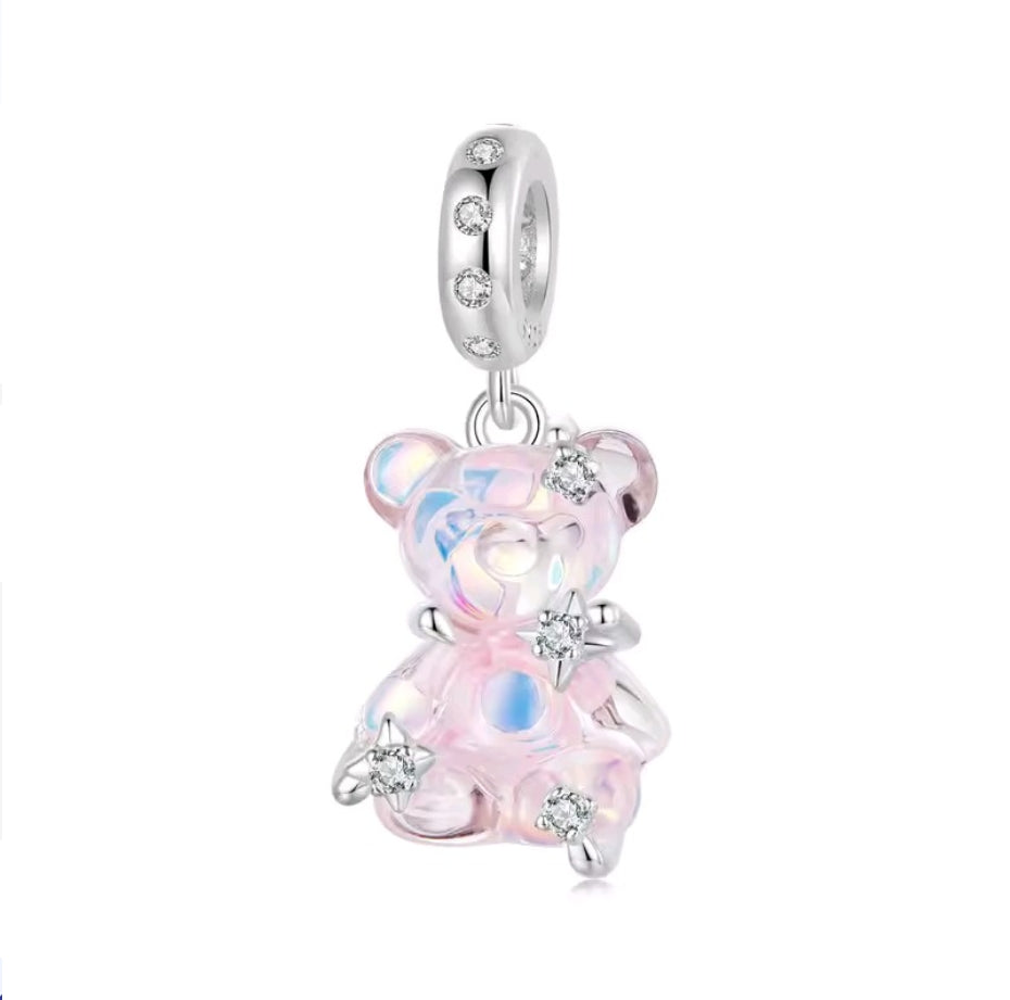 New Baby Girl Boy Resin Teddy Charm