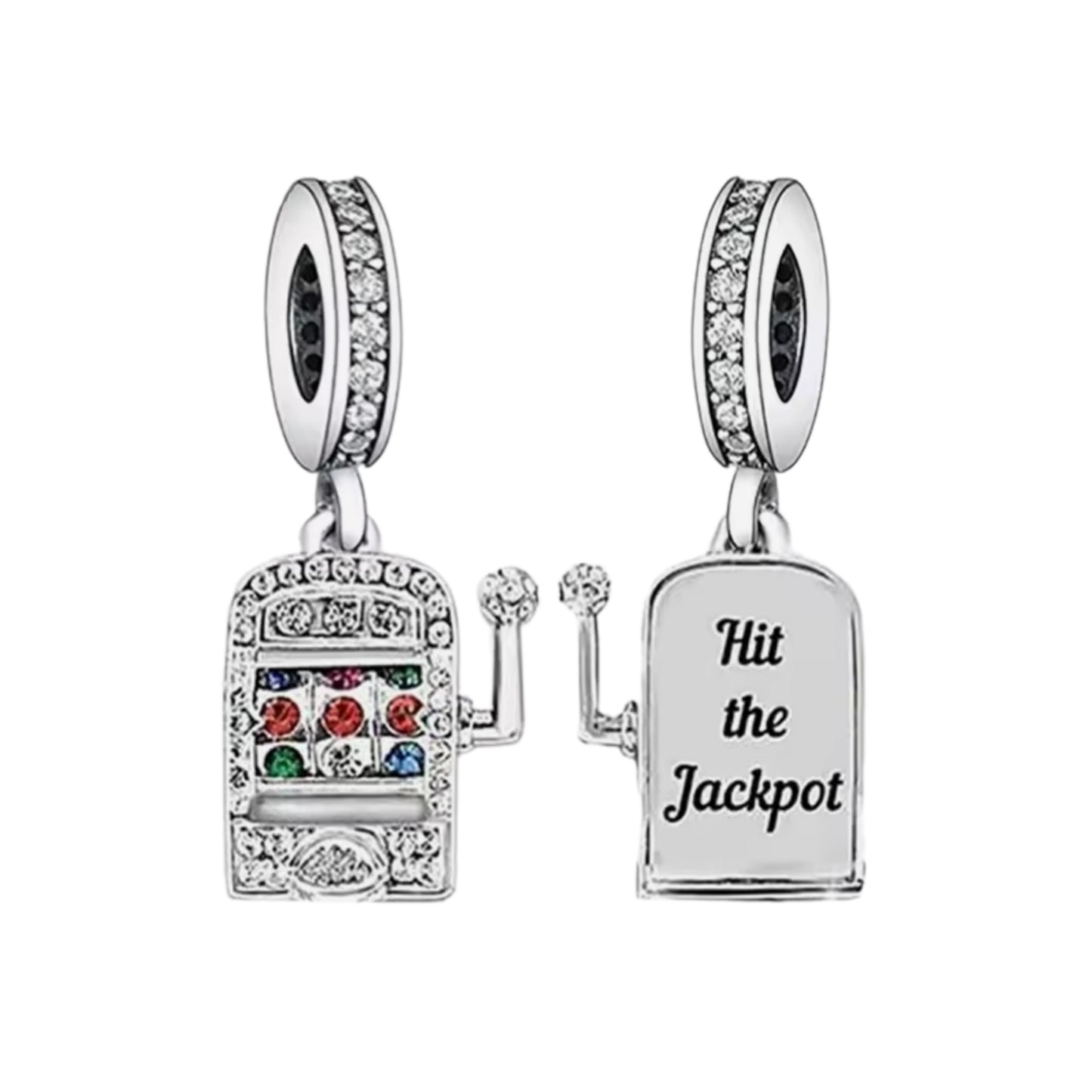 'Hit the Jackpot' Slot Machine Charm