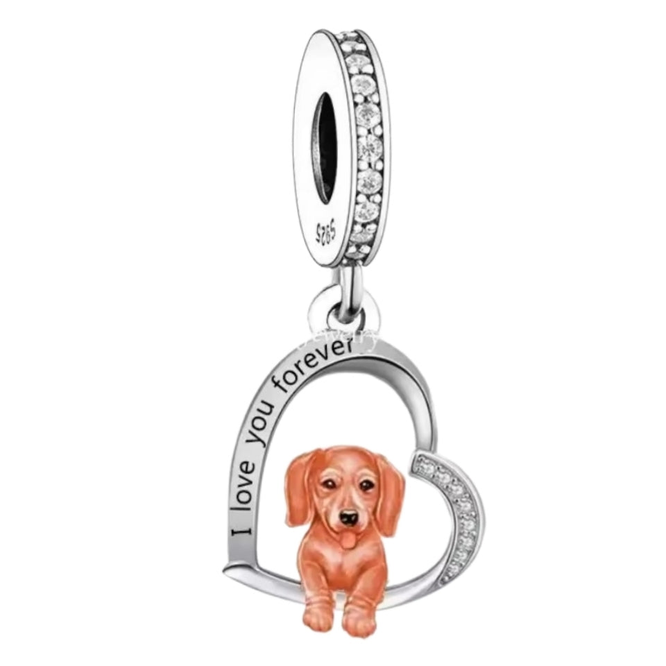 Golden Retriever 'I love you forever' Charm