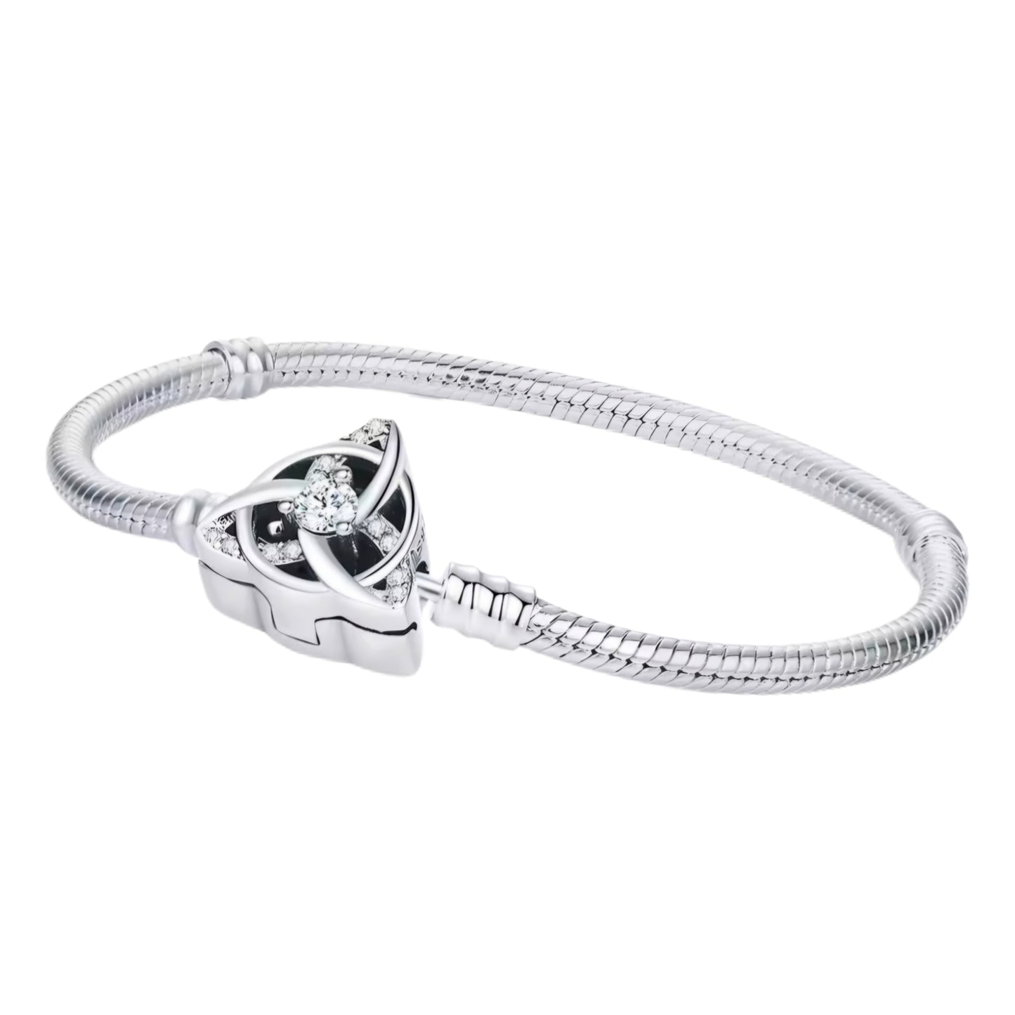 Sparkling Triquetra Charm Bracelet