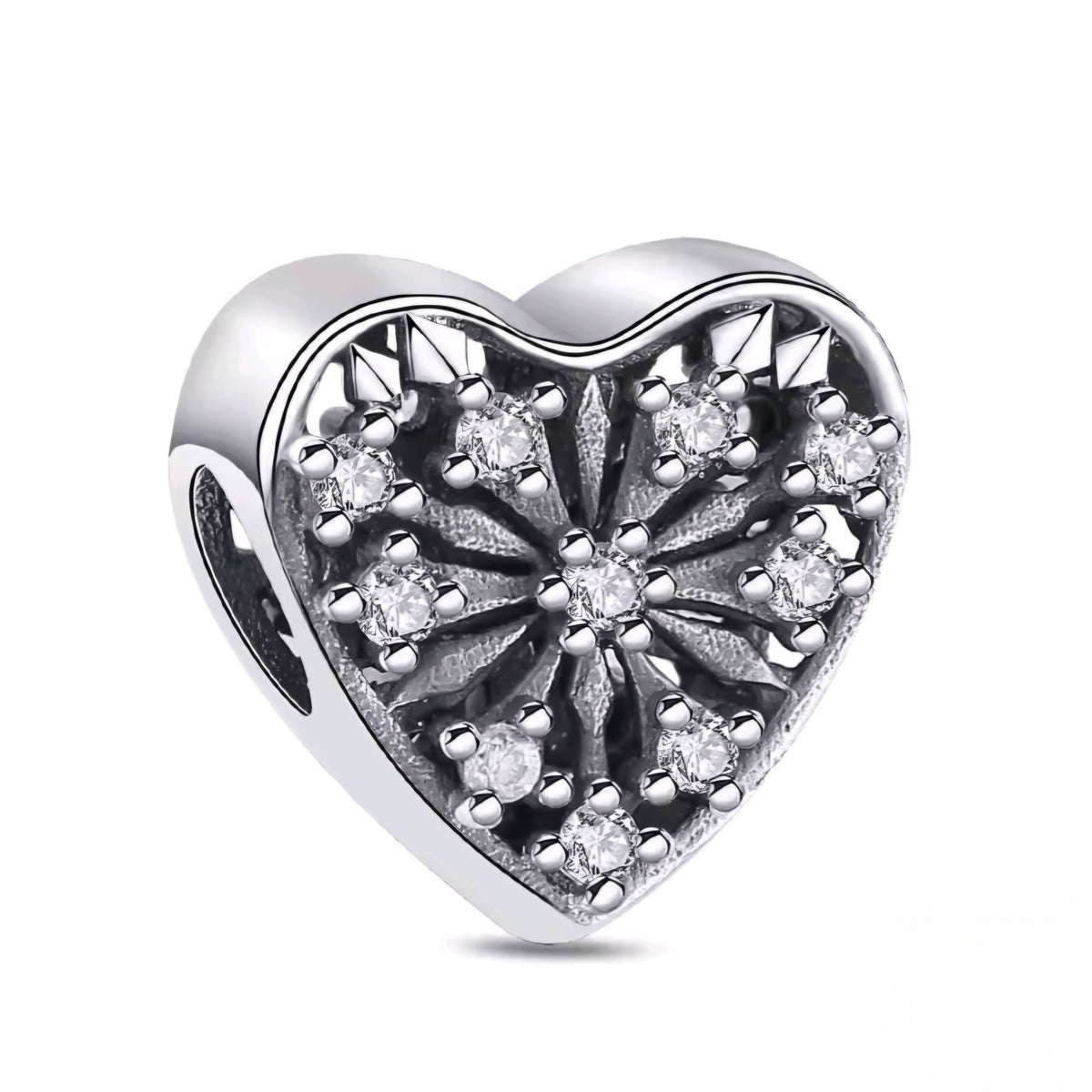 Black Heart Bead Charm - Sparks Charms