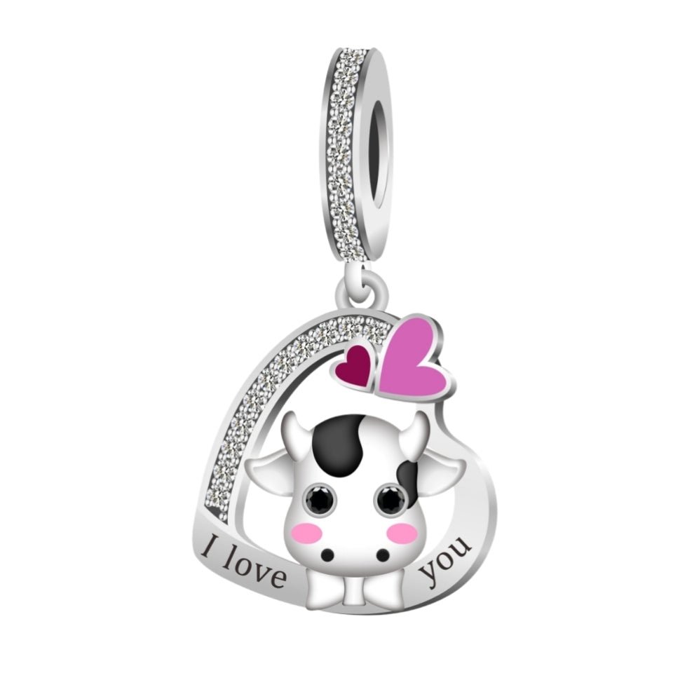 Cute Cow 'I love you' Charm - Sparks Charms