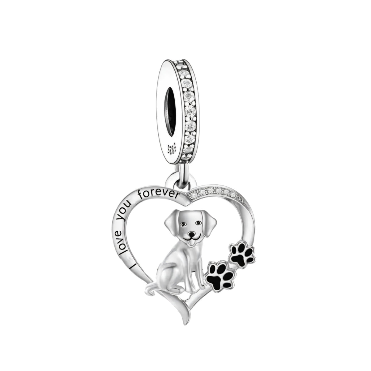 Labrador 'I love you forever' Charm - Sparks Charms