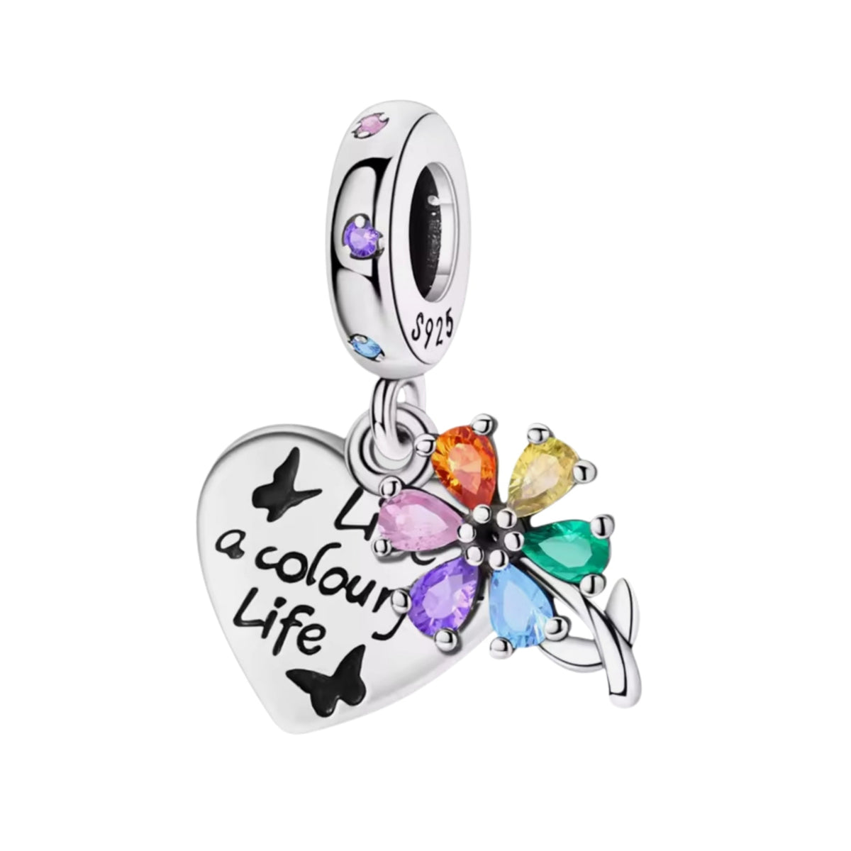 'Live a colourful life' Charm - Sparks Charms