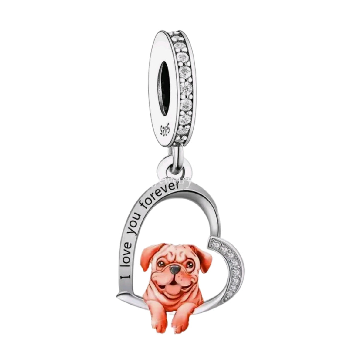 Mastiff 'I love you forever' Charm - Sparks Charms
