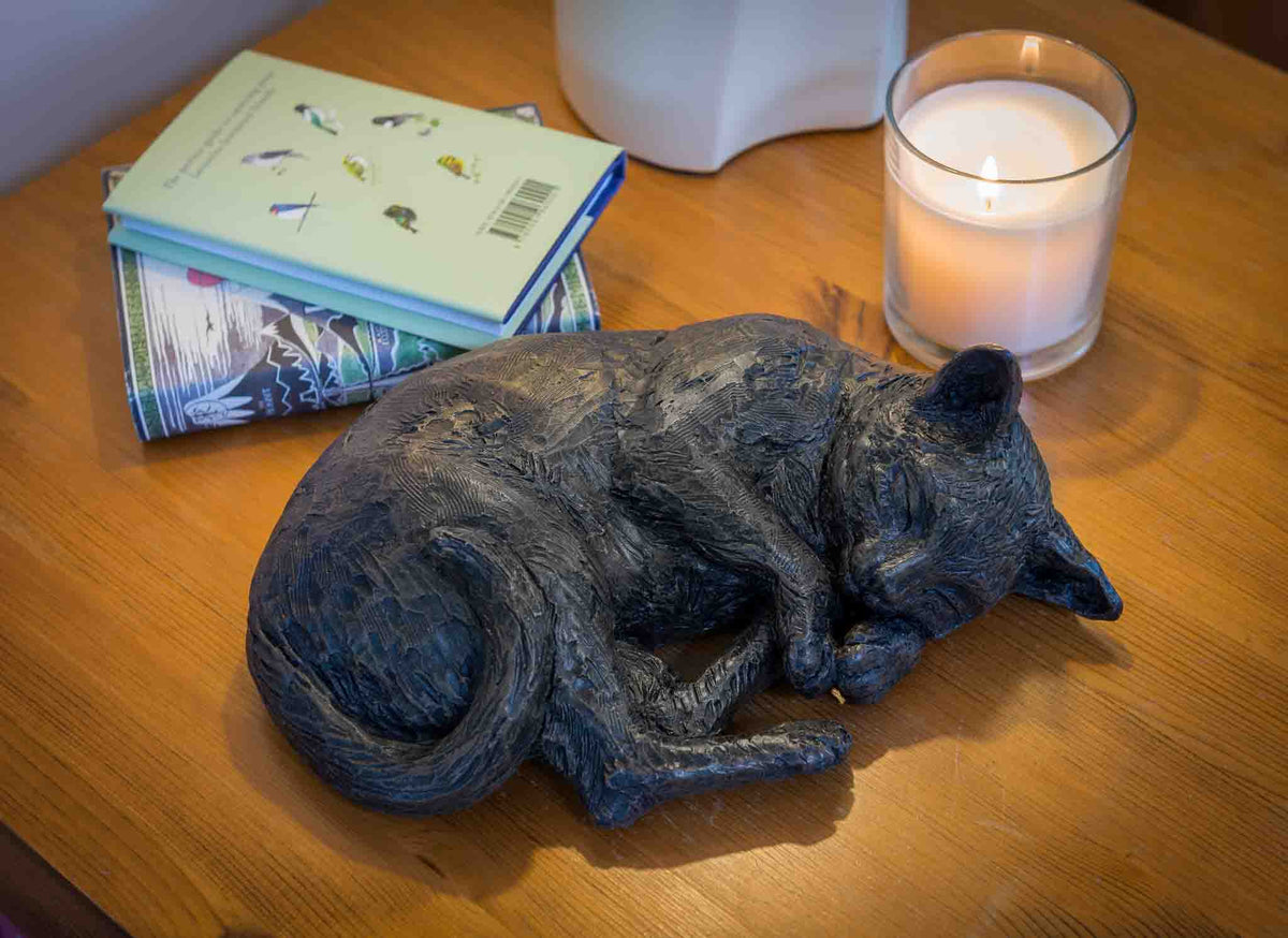 Resting Cat Urn - Sparks Charms