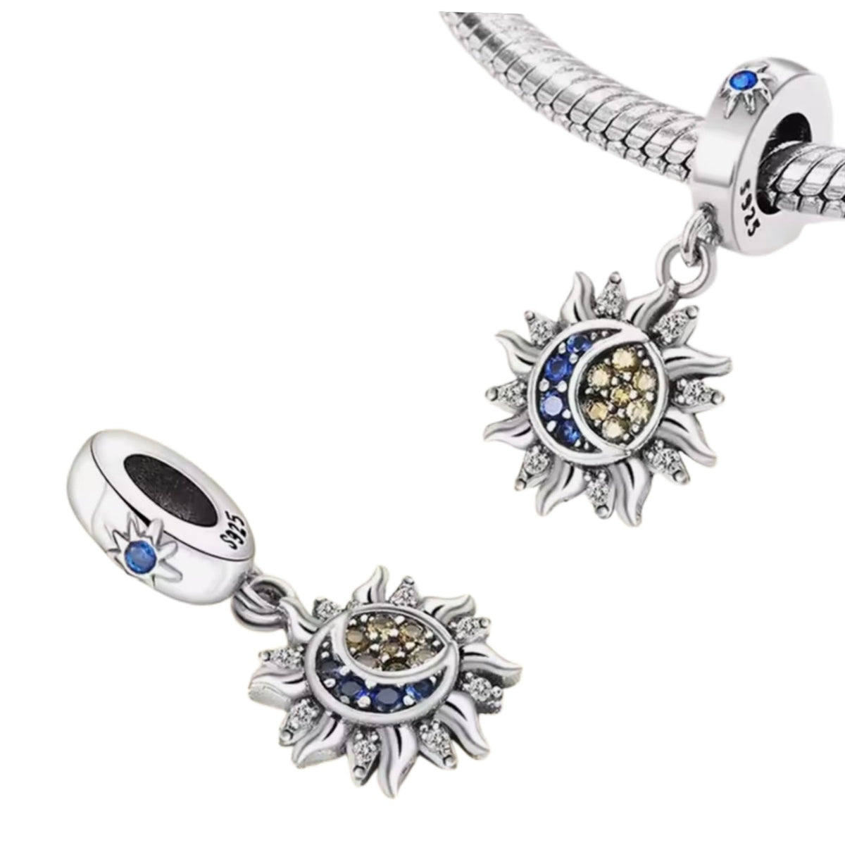 Sparkling Sun & Moon Charm - Sparks Charms