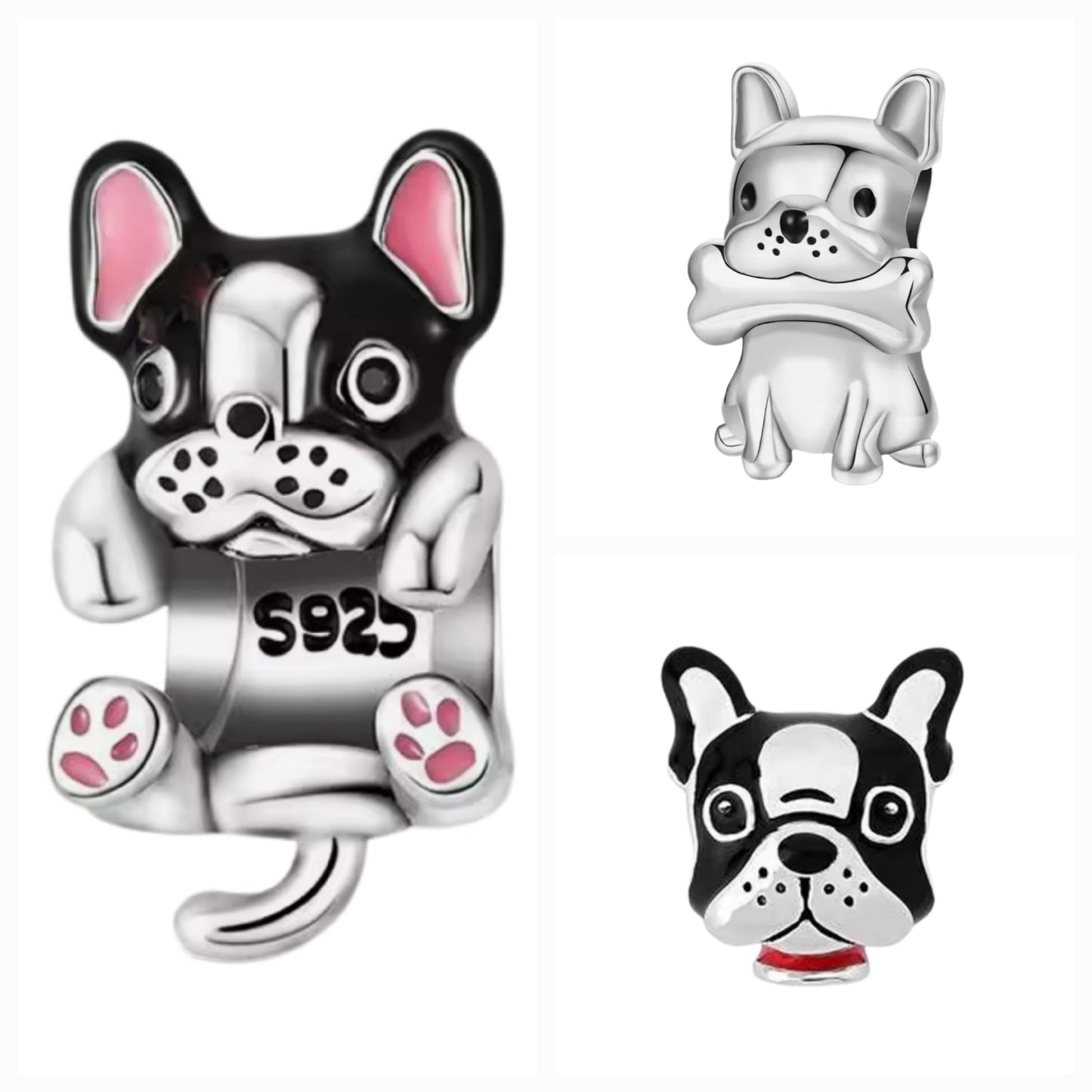 French Bulldog 'Frenchie' Hug Bead Charm