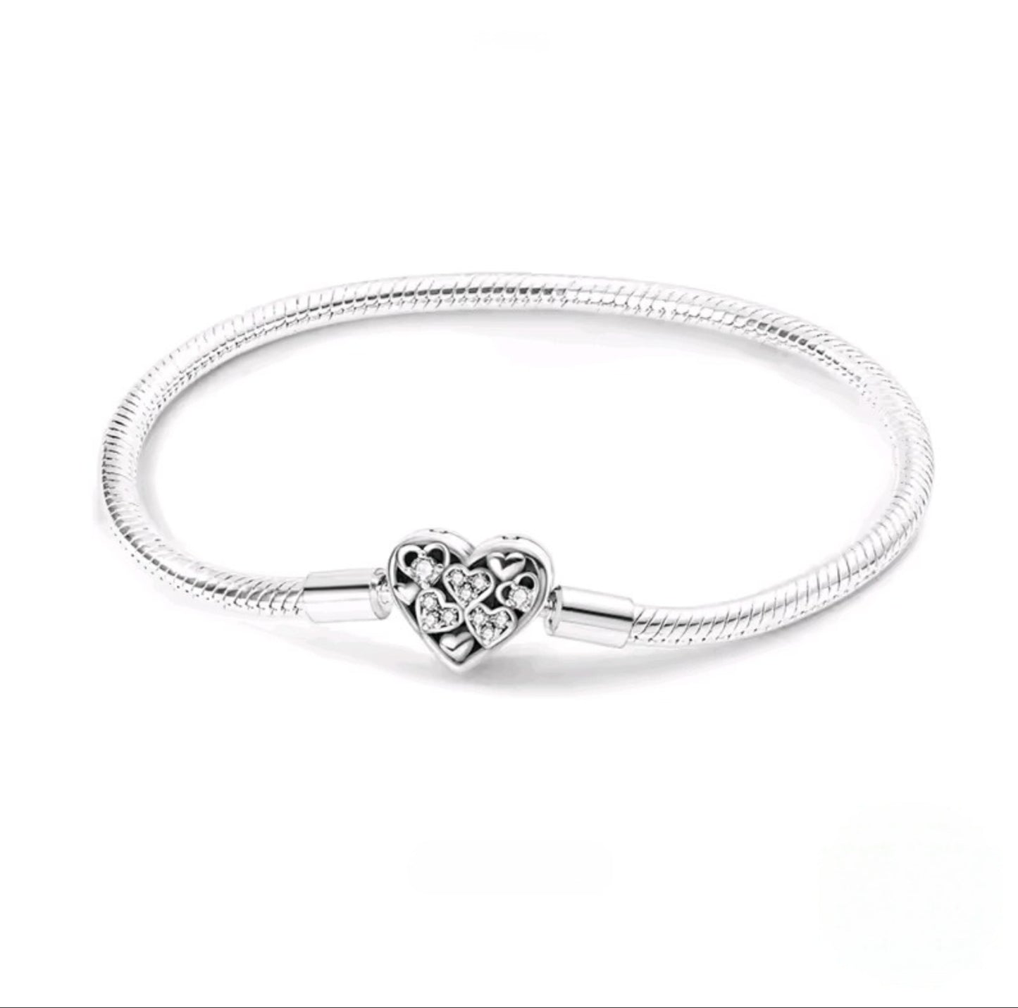 'Lucky to have you' or 'Love' Heart Charm Bracelet