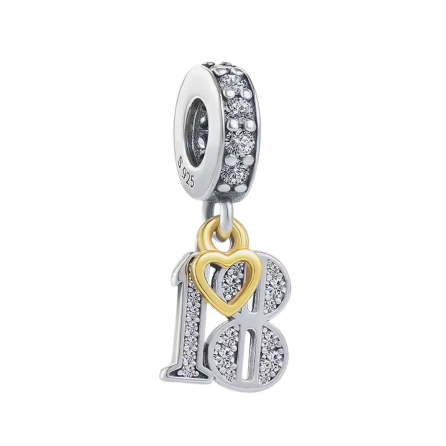 Sparkling 18th 21st Birthday Anniversary Charm