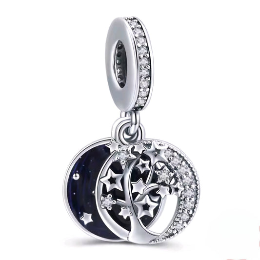 Black Sparkling 'I love you to the moon' Charm