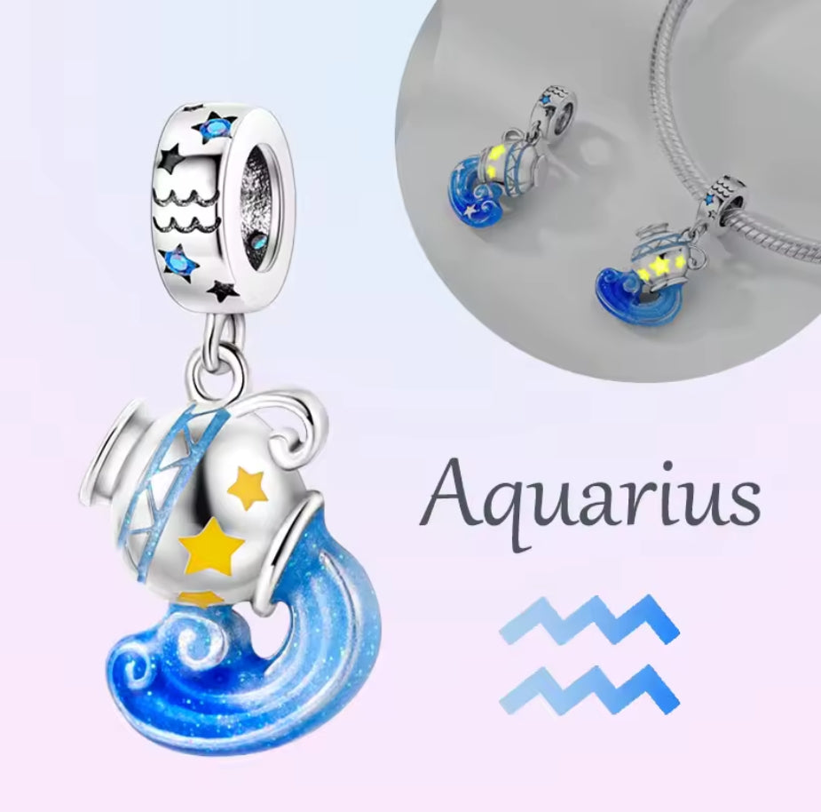 Glow in the Dark Zodiac Charm