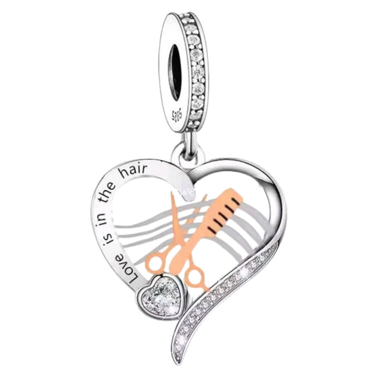 'Love is in the hair' Hairdresser Charm