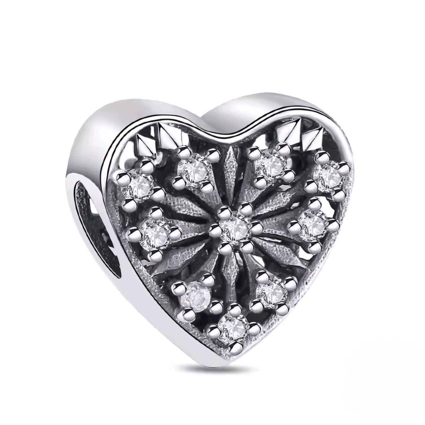 Black Heart Bead Charm