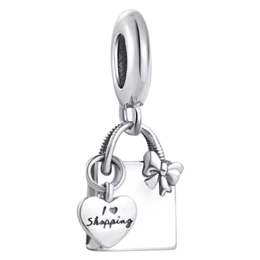'I love shopping' Handbag Charm