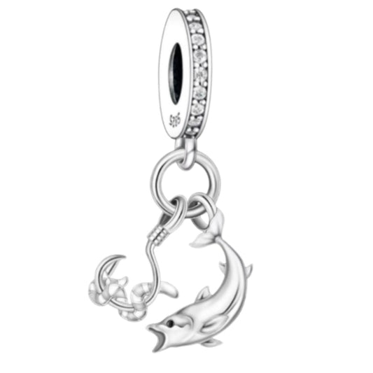 Fishing Angling Fish & Hook Charm