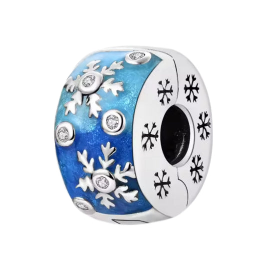 Snowflake Clip on Spacer Charm