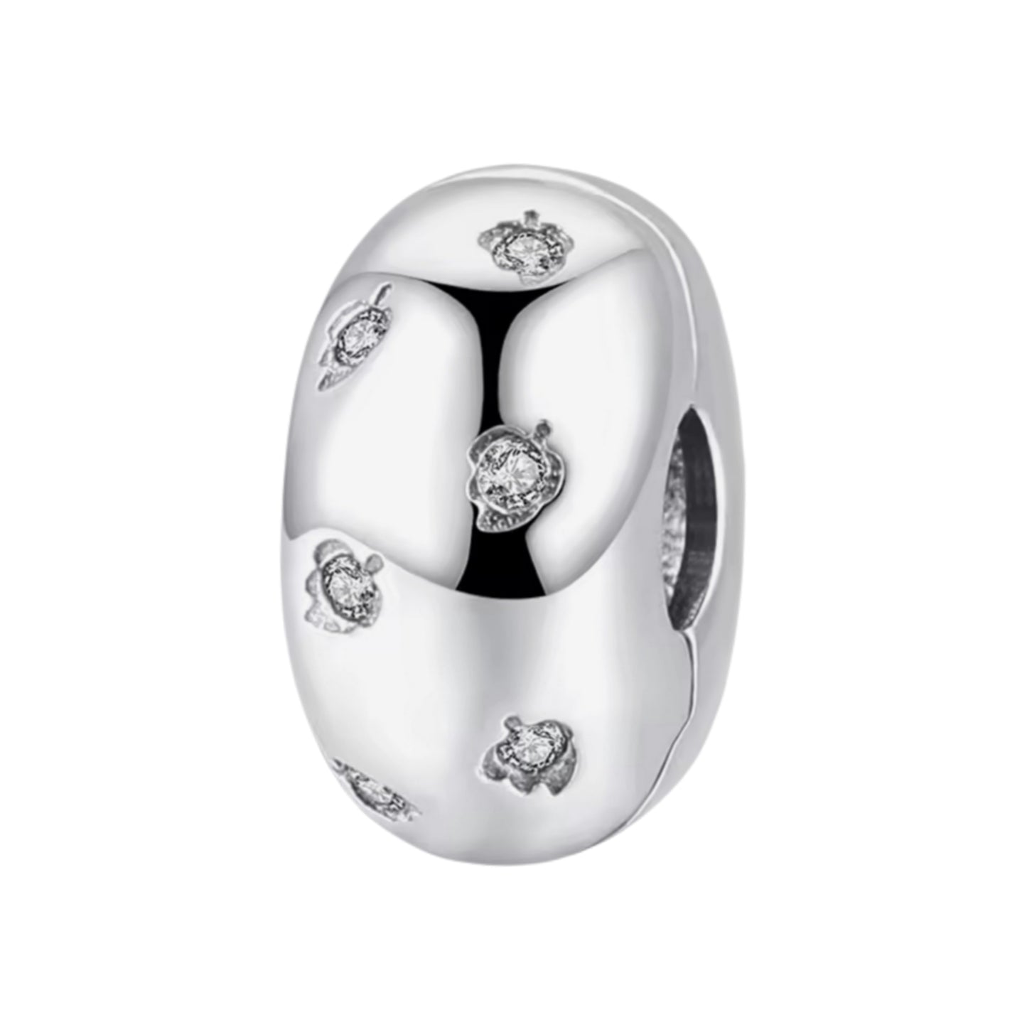 Silver Leaf Clip on Spacer Charm