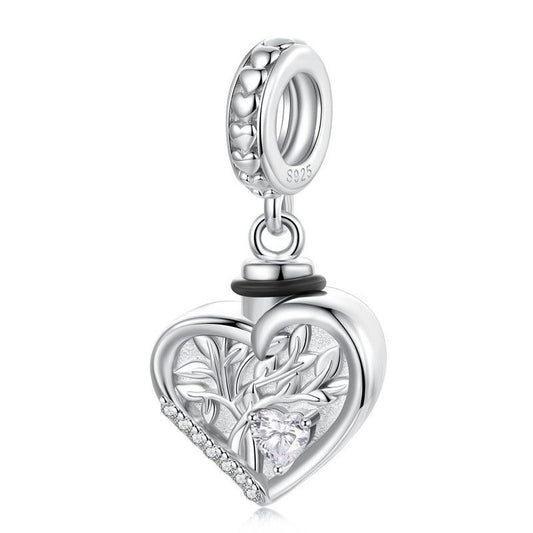 Custom 925 Silver Tree of Life Urn Charm Pendant with Back Engraving