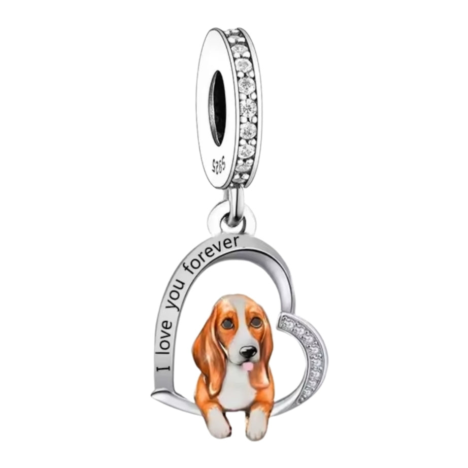 Basset Hound 'I love you forever' Charm