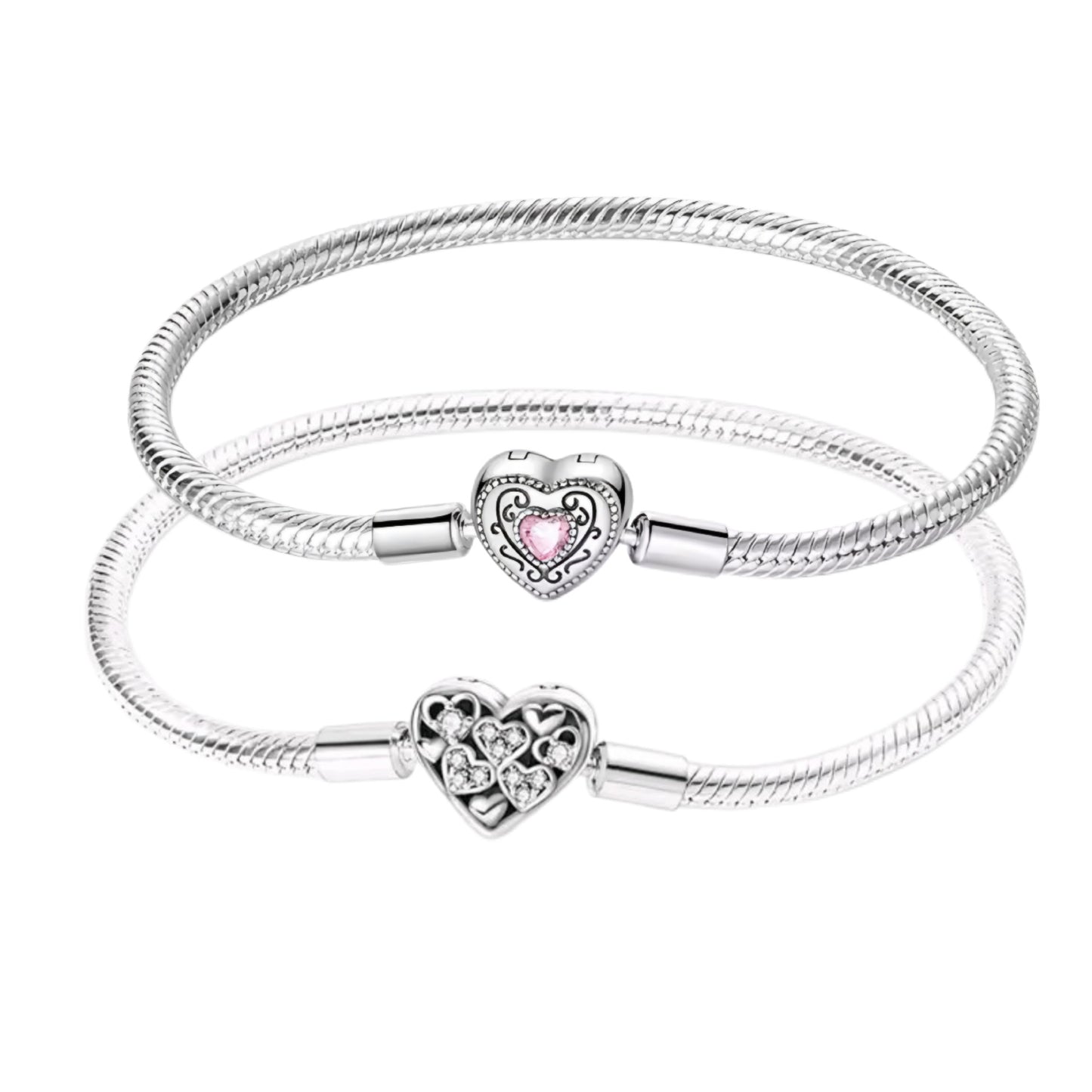 'Lucky to have you' or 'Love' Heart Charm Bracelet