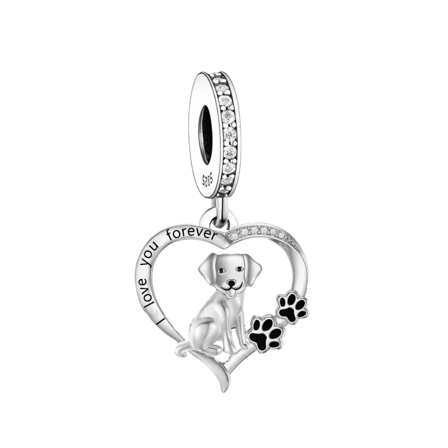 Labrador 'I love you forever' Charm