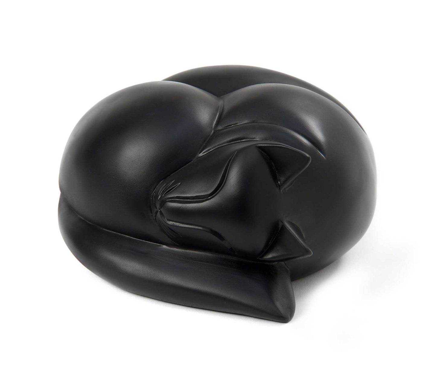 Sleeping Cat Urn - Black