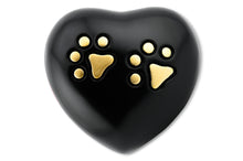 Amberley Heart Urn - Black- 350cc - Sparks Charms