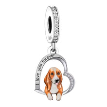 Basset Hound 'I love you forever' Charm - Sparks Charms