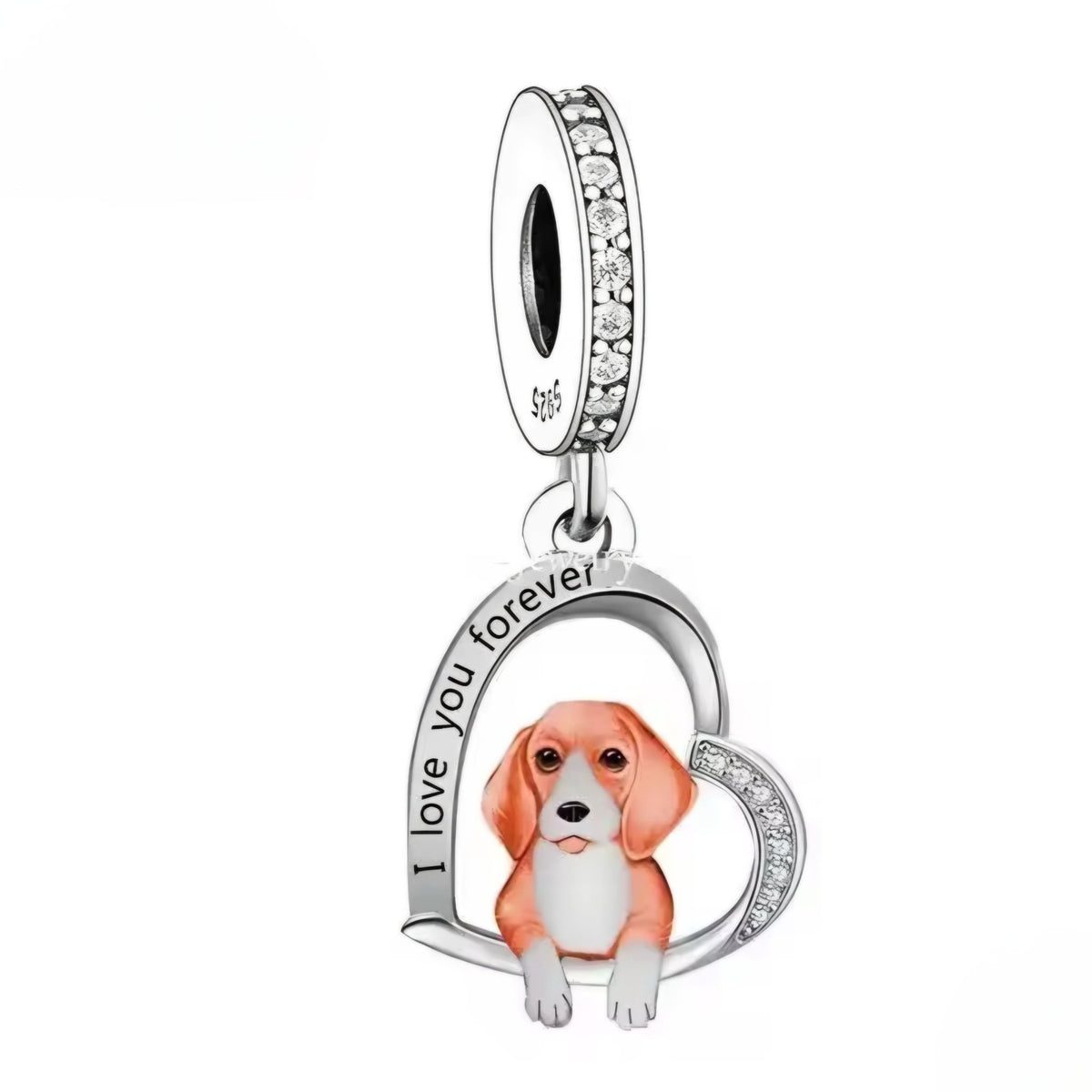 Beagle 'I love you forever' Charm - Sparks Charms