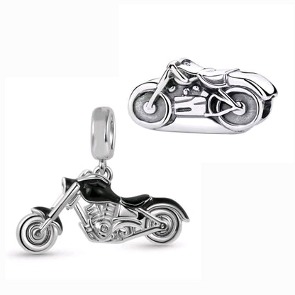 Black Dangle or Bead Motorbike Charm - Sparks Charms