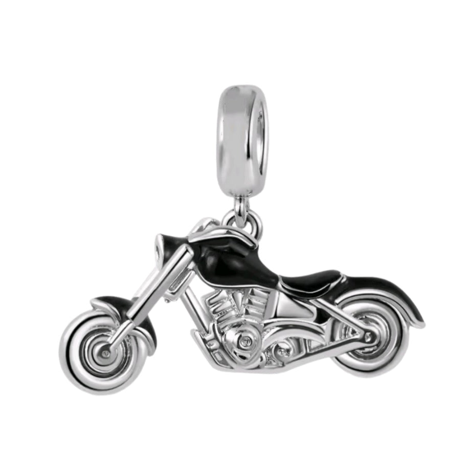 Black Dangle or Bead Motorbike Charm - Sparks Charms