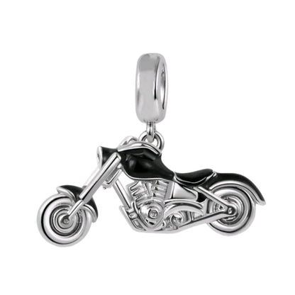 Black Dangle or Bead Motorbike Charm - Sparks Charms