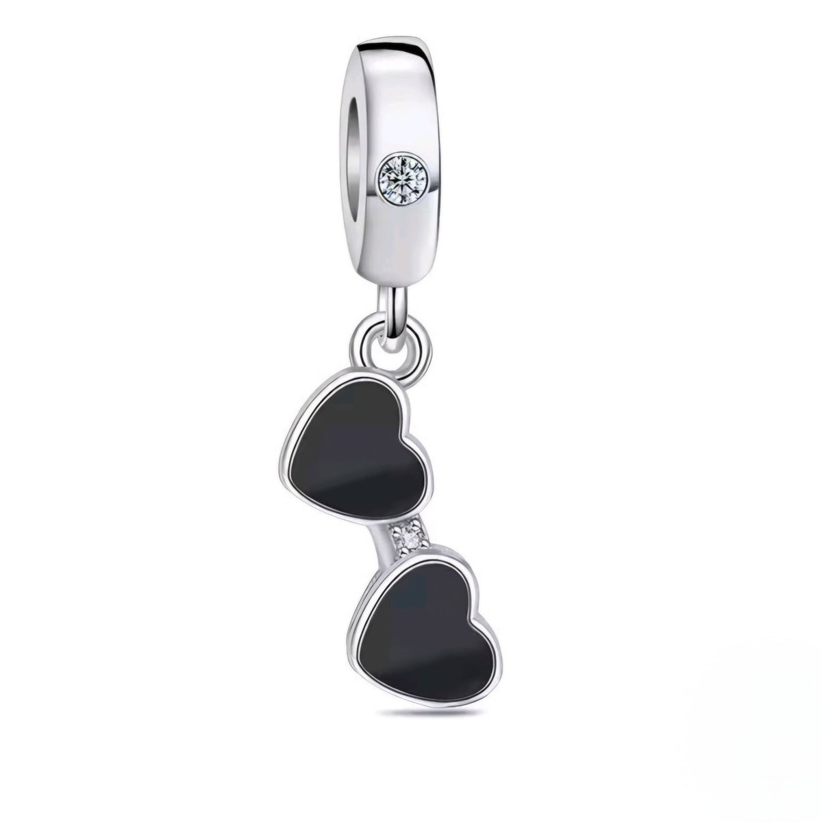 Black Heart Sunglasses Charm - Sparks Charms