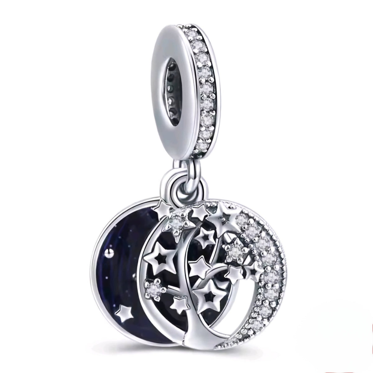 Black Sparkling 'I love you to the moon' Charm - Sparks Charms