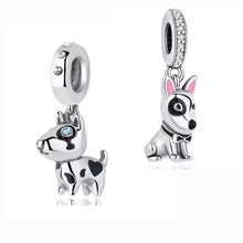 Black & White English Bull Terrier Dangle Charm - Sparks Charms