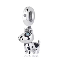 Black & White English Bull Terrier Dangle Charm - Sparks Charms