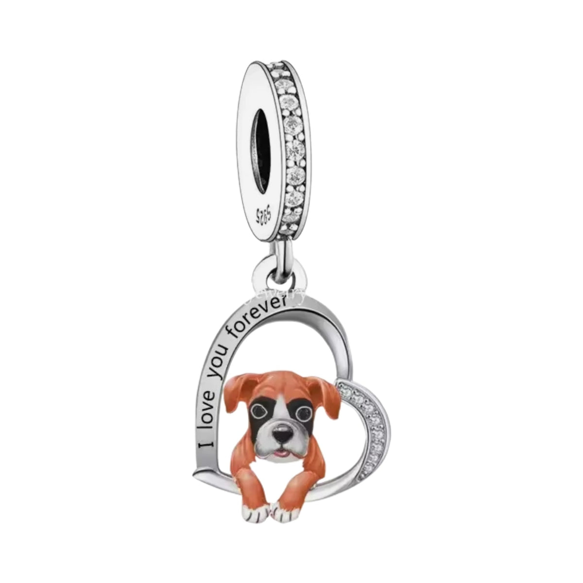 Boxer 'I love you forever' Charm - Sparks Charms