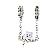 Cat Swing Slide on Safety Chain - Sparks Charms
