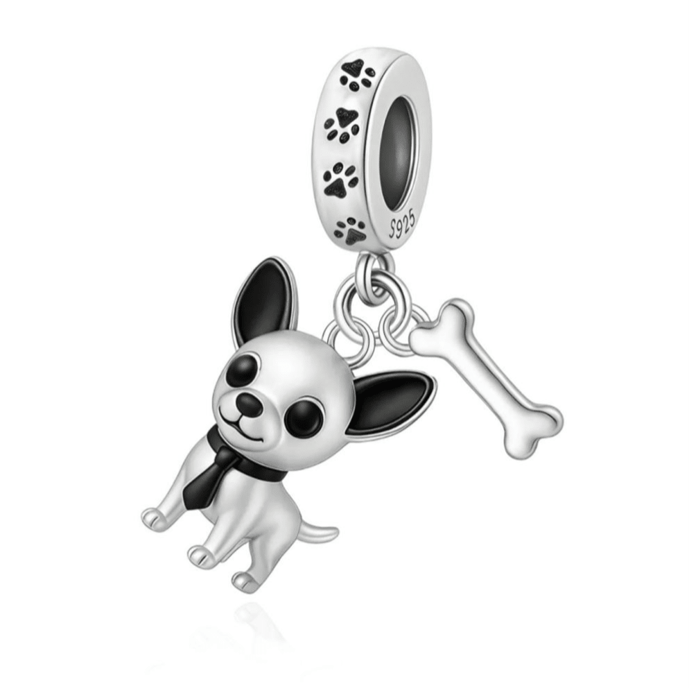 Chihuahua with Bone Charm - Sparks Charms
