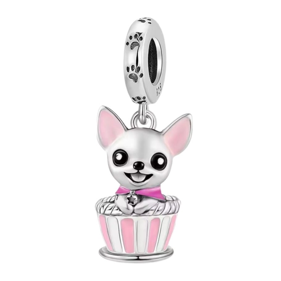 Chihuahua with Bow or in Cupcake Charm - Sparks Charms