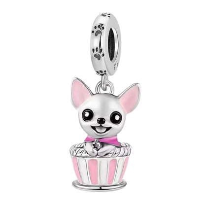 Chihuahua with Bow or in Cupcake Charm - Sparks Charms