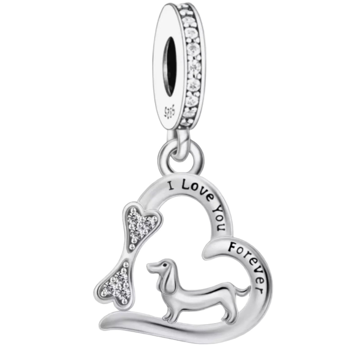 Dachshund 'I love you forever' Charm - Sparks Charms
