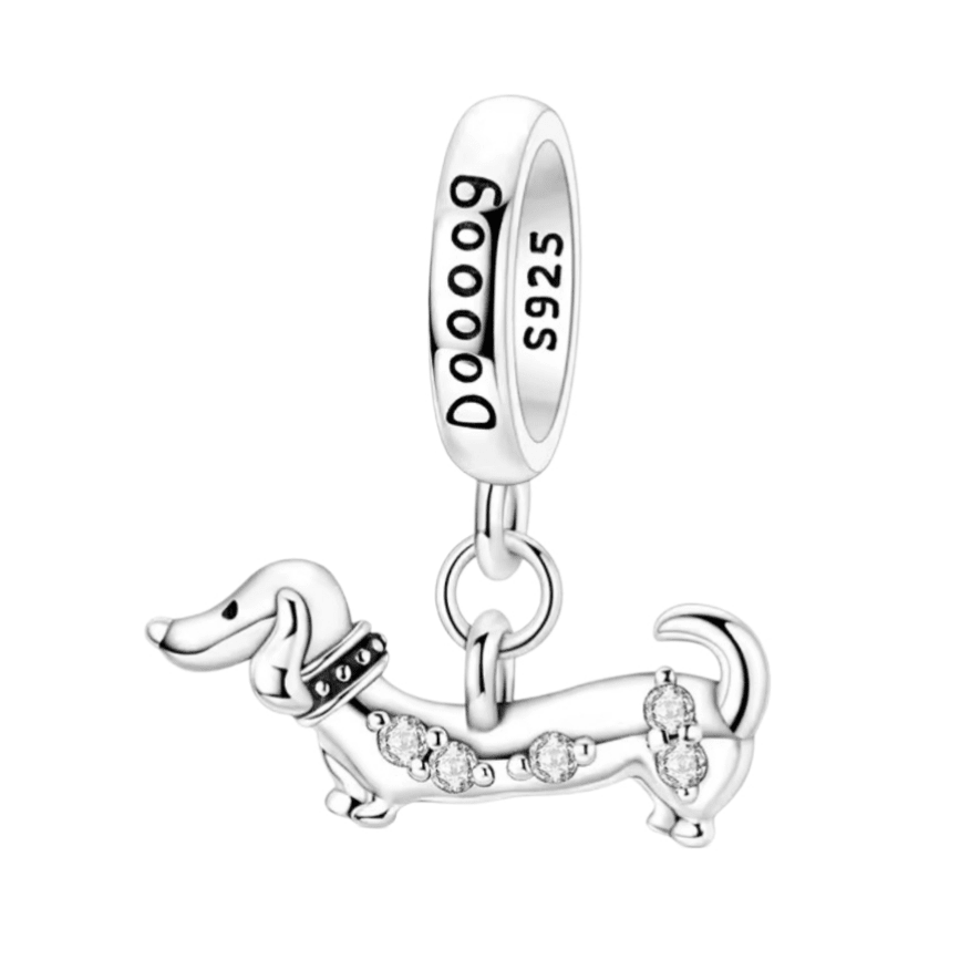 Dachshund Sausage Dog Sparkling 'Dooog' Charm - Sparks Charms