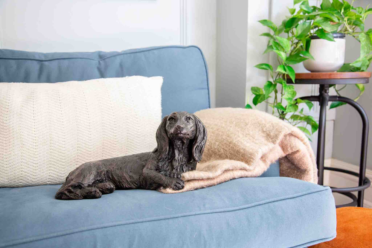 Dachshund Urn - Long Haired - Sparks Charms