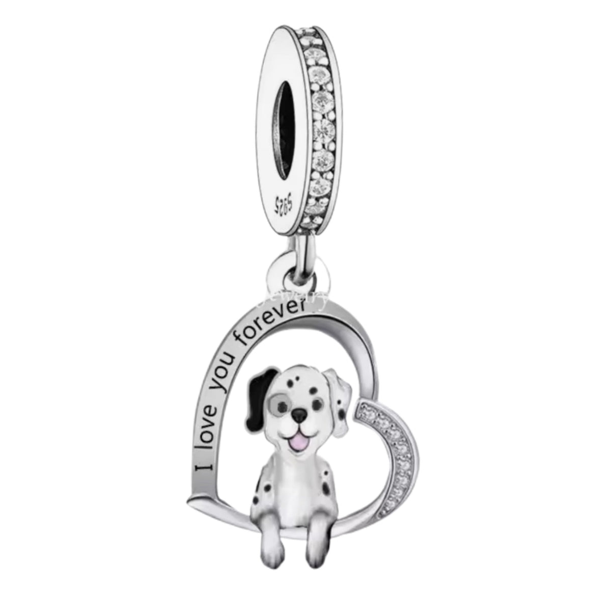 Dalmatian 'I love you forever' Charm - Sparks Charms