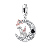 Dog with Wings on the Moon Charm - Sparks Charms