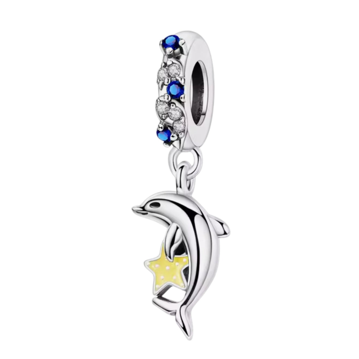 Dolphin with Glowing Star Charm - Sparks Charms