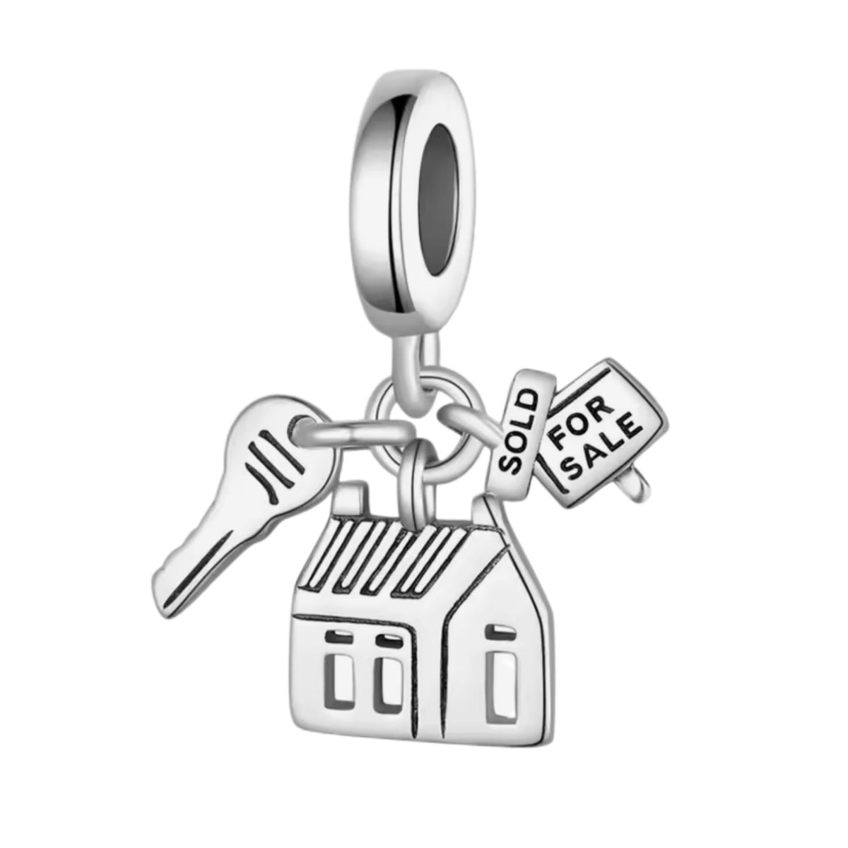 First Home For Sale Sold Sign House Key Charm - Sparks Charms